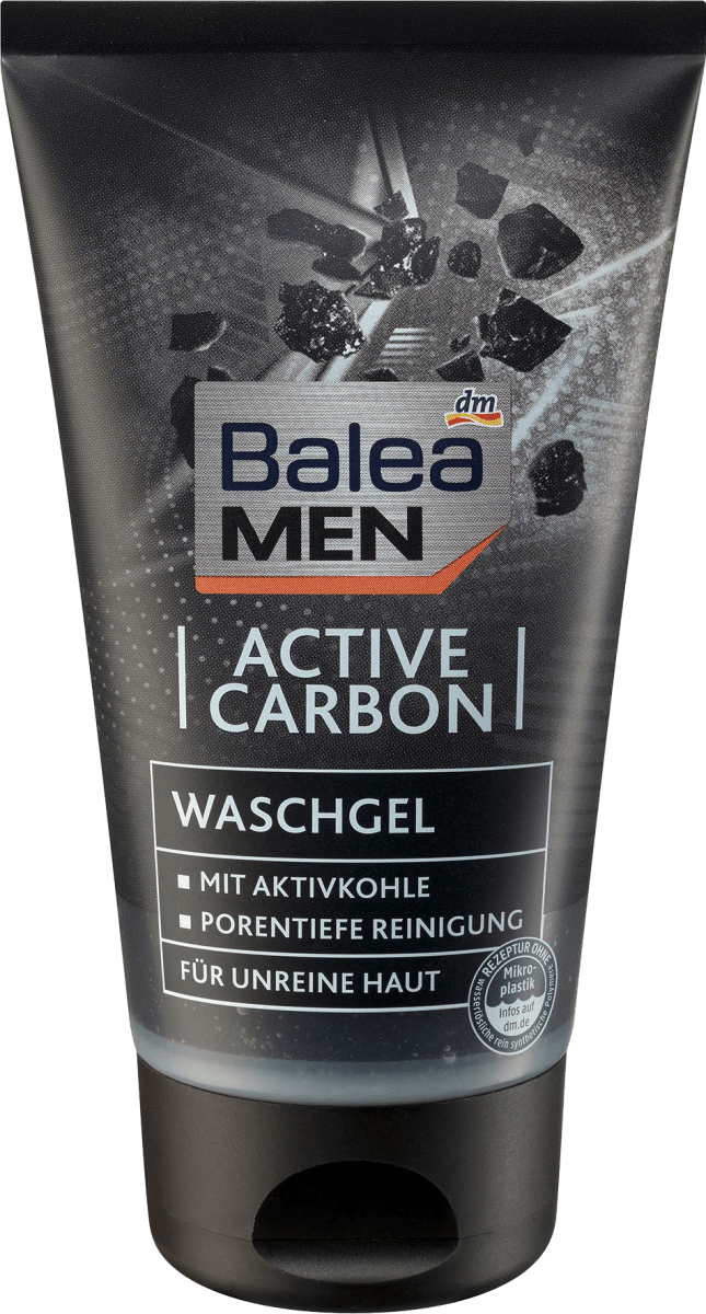 Гель для вмивання обличчя Balea men Waschgel Active Carbon, 150 мл.