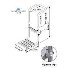 Сходи-платформа для надувного човна Inox 316 Lalizas Італія 29181