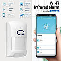 Бездротовий інфрачервоний Wi-Fi детектори руху. Датчик охоронної сигналізації. Tuya/Smart Life, фото 4