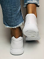 Жіночі білі кеди кросівки з перфорацією з натуральної шкіри 36-40. Супер комфорт, фото 8