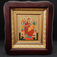 Икона Богородица Всецарица в фигурном киоте, размер 20*18, богородичные иконы