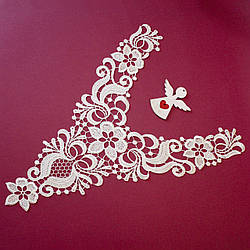 Мереживний комірець/колір теплий білий/замовлення від 1 шт.