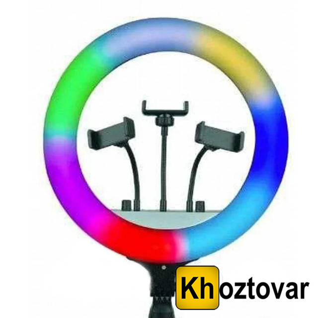 Світлодіодна лампа-кільце RGB MJ36 ⁇ 36 см ⁇ 15 кольорів