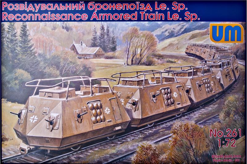 Пластикова модель 1/72 UM 261 Німецький розвідувальний бронепоїзд Le.Sp, фото 1