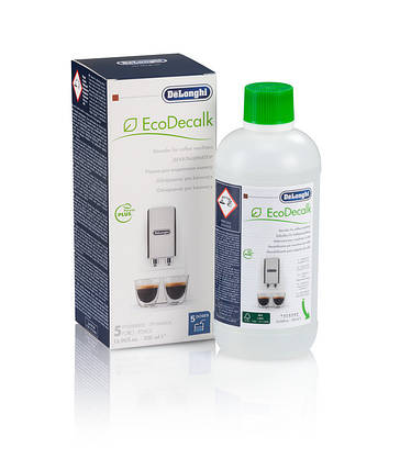 Засіб для видалення накипу, вапняного нальоту Delonghi EcoDecalk 500 мл (5513296051, 5513296041, SER3018), фото 1