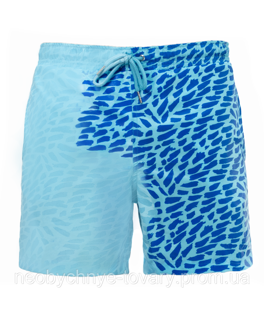 Шорты хамелеон для плавания, пляжные мужские спортивные меняющие цвет малиновый-синий размер S код 26-0014 - фото 4 - id-p1358189239
