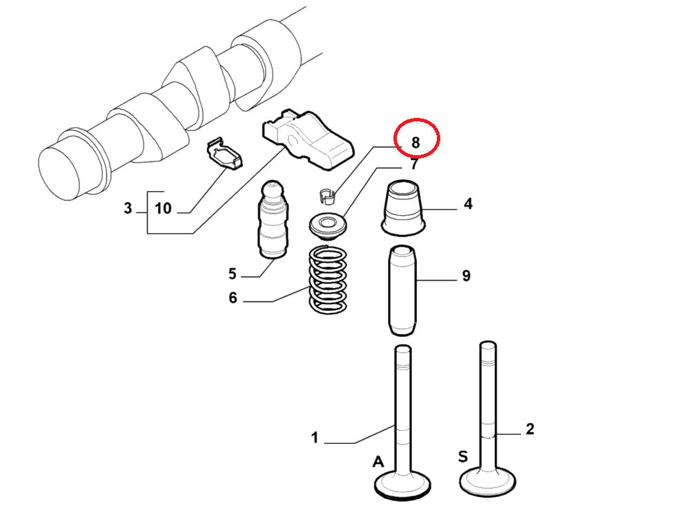 Полуконус штовхачів клапанів 1.6 MJTD, 2.0 MJTD 16v Doblo 2009-2016, Арт. 10592470, 10592470, FIAT