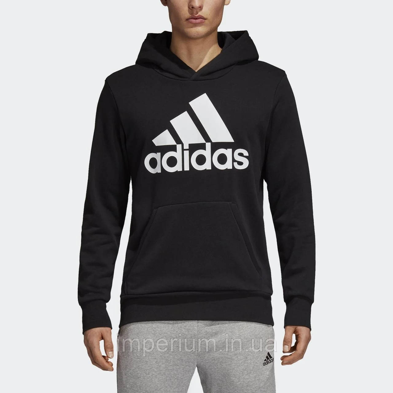 Чорне худі Adidas | толстовка лого адідас