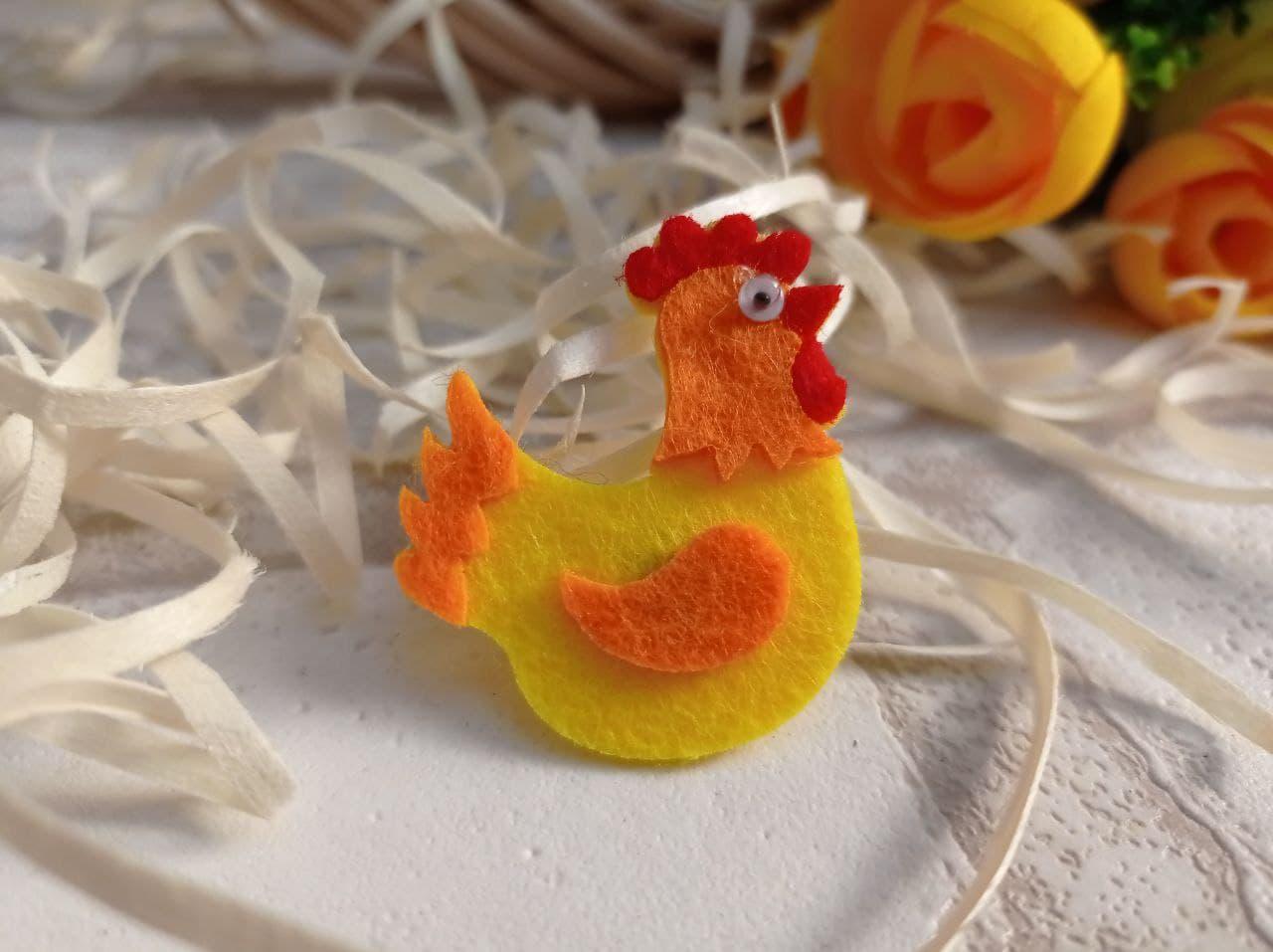 Півник з фетру на магніті 4,5 см, фото 1