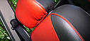 Чохли на сидіння Хюндай Санта Фе Класік модельні MAX-N з екошкіри Чорно-червоний, фото 3