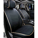 Чохли на сидіння Сузукі СХ4 (Suzuki SX4) модельні MAX-N з екошкіри Чорно-бежевий, фото 2