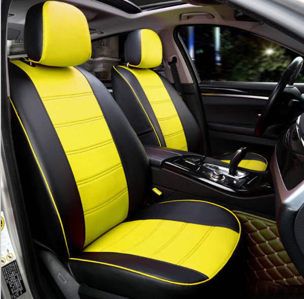 Чохли на сидіння Сузукі СХ4 (Suzuki SX4) модельні MAX-N з екошкіри Чорно-жовтий