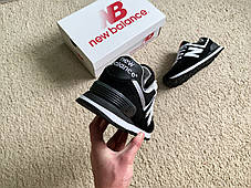 Чоловічі кросівки New Balance 574 чорні з білим, фото 4