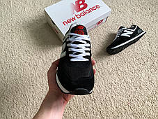 Чоловічі кросівки New Balance 574 чорні з білим, фото 3