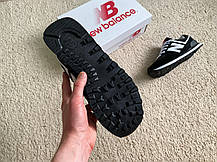 Чоловічі кросівки New Balance 574 чорні з білим, фото 6