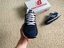 Чоловічі кросівки New Balance 574 сині з білим, фото 2