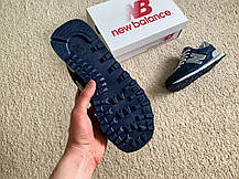 Чоловічі кросівки New Balance 574 сині з білим, фото 5