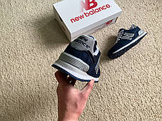 Чоловічі кросівки New Balance 574 сині з білим, фото 3