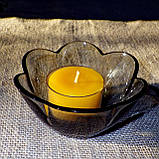 Набір 3 скляних підсвічників в комплекті з 11 прозорими восковими чайними свічками 24г для закоханих, фото 9