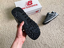 Чоловічі кросівки New Balance 574 сірі з білим, фото 3