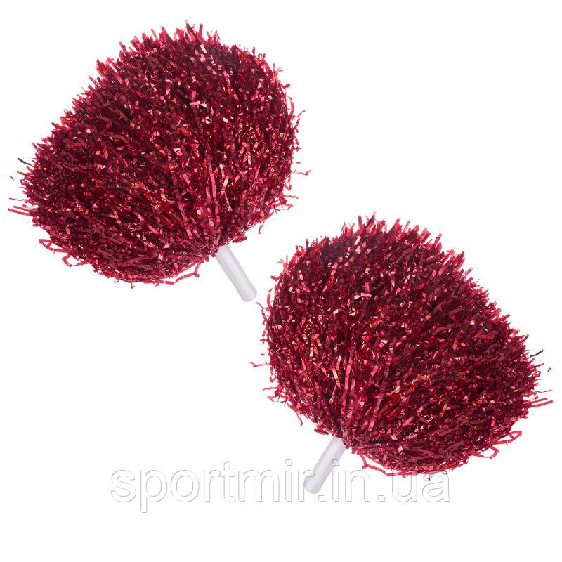 Помпони для Черлідінга і танців Pom-Poms C-1680 (поліестер, пластик, l-37s з ручками, 1шт, 80г, кольори в асор, фото 1