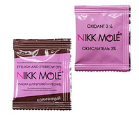 Nikk Mole Краска для бровей и ресниц в саше + окислитель Brown Коричневая 5 мл