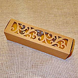 Набір 4 скляних підсвічників з 4 прозорими восковими чайними свічками 24г в Червоній Коробці, фото 4