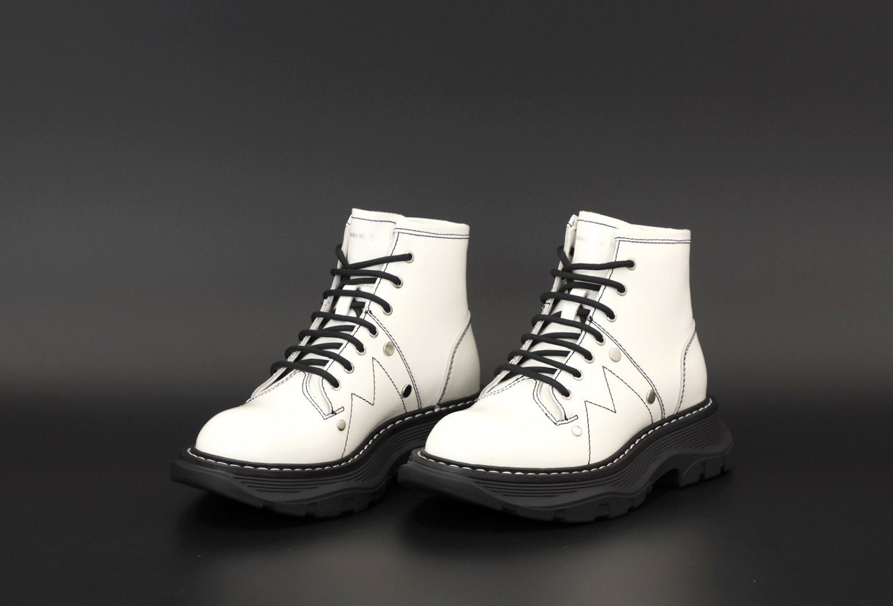 Жіночі білі Черевики Alexander McQueen Boots