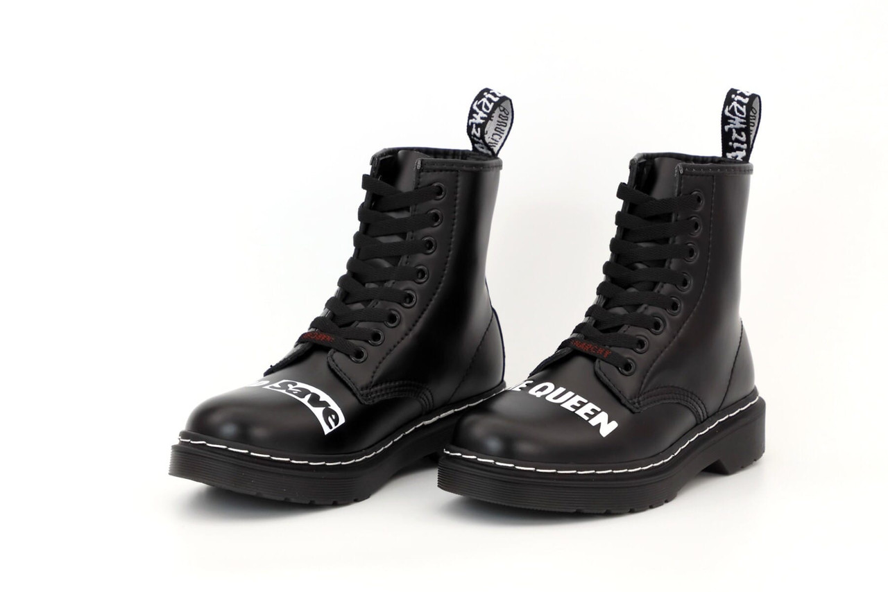 Зимние Женские черные Ботинки Dr.Martens & Sex Pistols