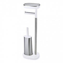 Тримач для туалетного паперу з йоржиком "Easystore" 23.5х17.5х76см з нержавіючої сталі Joseph Joseph