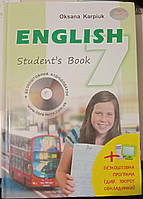 Підручник Англійська мова 7 клас English 7. Student's book. Нова програма Карпюк О.