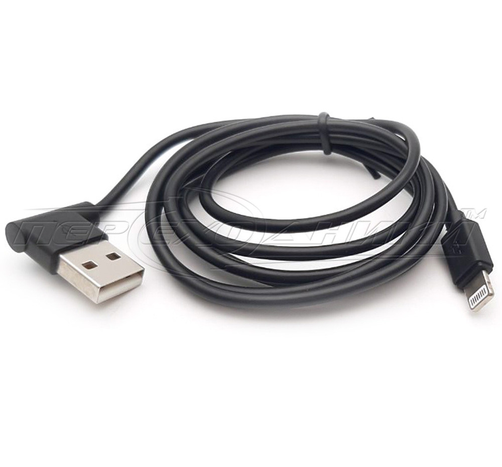 Кабель USB 2.0 (добра якість) кутовий to Lightning, 1 м
