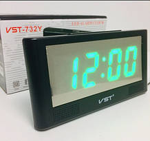 Настільні годинники від мережі+батарейка VST-732 Y/ 7005 (60 шт/ящ)