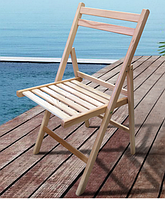 Стілець садовий складаний Пікнік масив дерева бук колір Натуральний (Мікс-Меблі ТМ)
