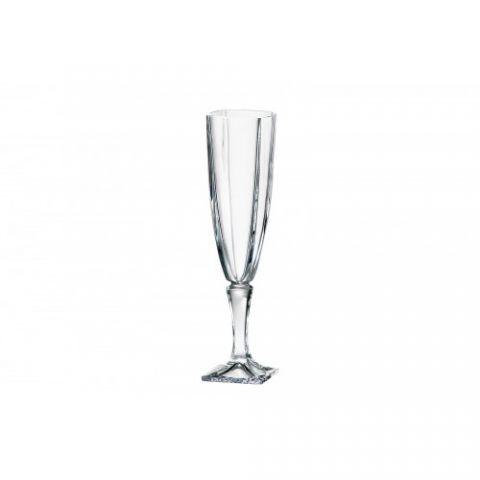 Набір келихів для шампанського Bohemia Arezzo 6 штук 140 мл богемське скло (1KC93/140), фото 1