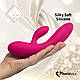 Гнучкий вібратор кролик з двома моторами FeelzToys Lea Rabbit Vibrator Rubine Red  18+, фото 5