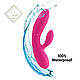 Гнучкий вібратор кролик з двома моторами FeelzToys Lea Rabbit Vibrator Rubine Red  18+, фото 6