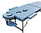 Масажний стіл алюмінєвий складаний кушетка для масажа ZET-1044 розмір L 195*70*61 LIGHT BLUE, фото 2