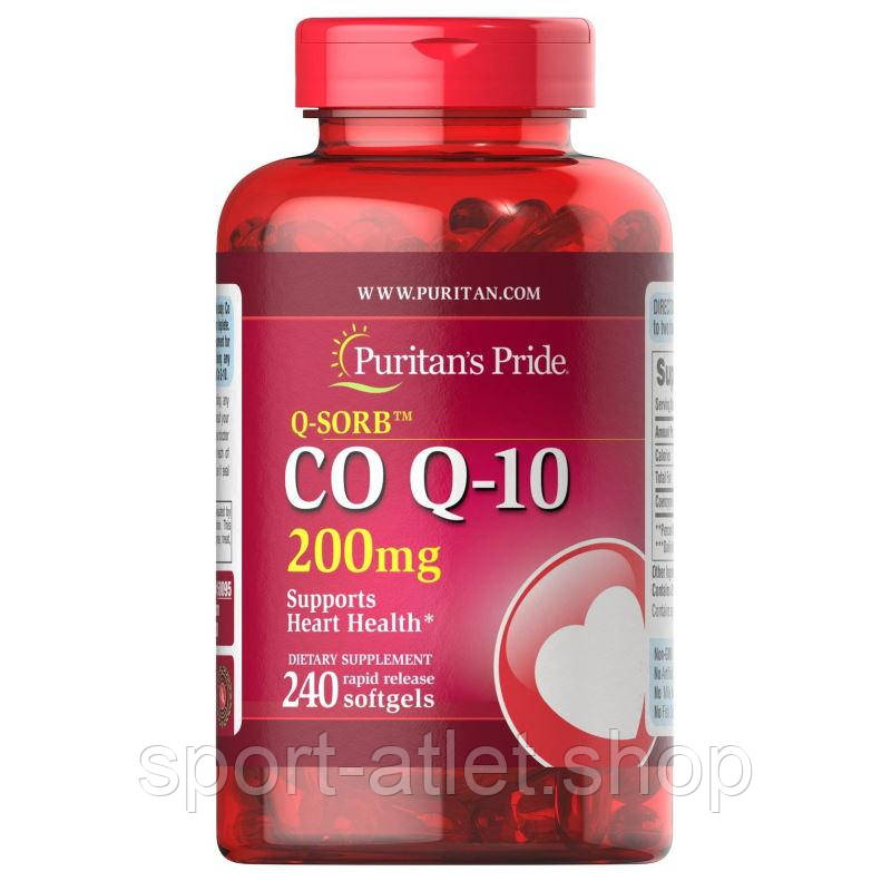 Натуральна добавка Puritan's Pride CO Q10 200 mg, 240 капсул