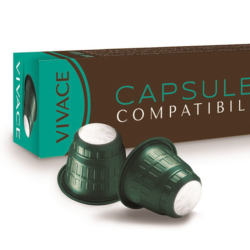 Кава в капсулах Caffitaly Ecaffe Capsule Compatibili Vivace 4/5 (тубус 10 шт.), Італія (Nespresso)