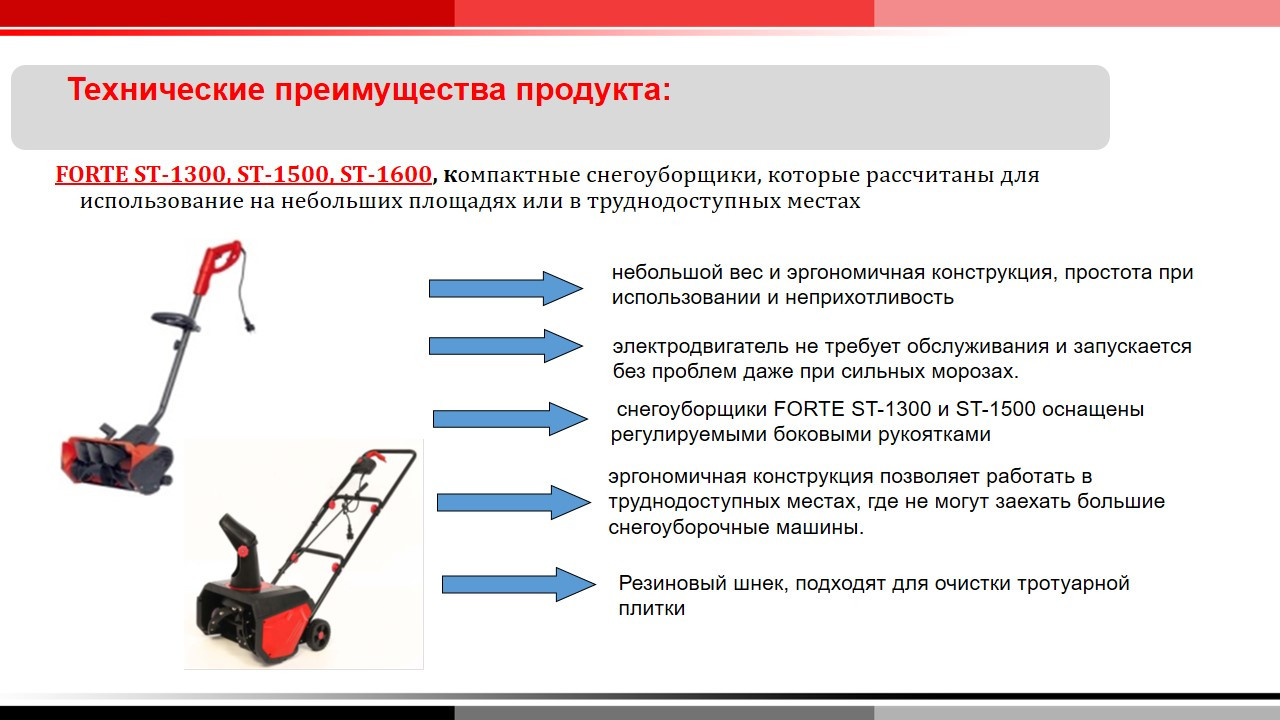 Снегоуборщик электрический FORTE - ST-1600 (ширина захвата 40см) - фото 4 - id-p1358570894