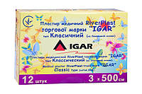 Пластырь медицинский RiverPlast IGAR Классический (на хлопковой основе) 3см×500см 12 шт