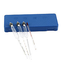 Спиртоміри АСП-3 3 шт. (0°-40°, 40°-70°, 70°-100°) з термометром