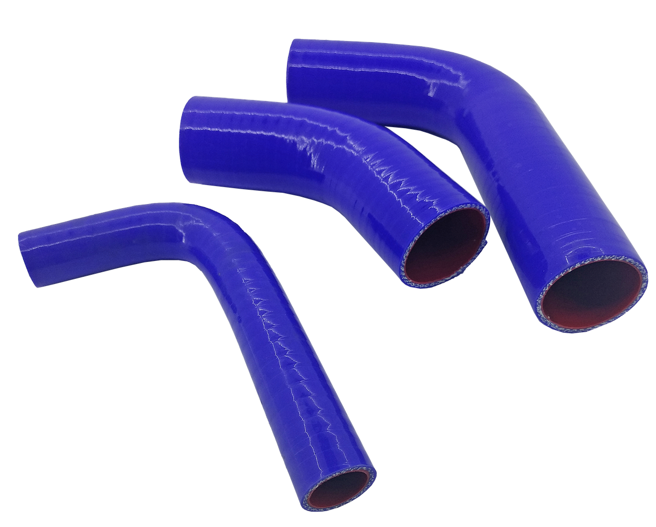 Патрубки радіатора +термостата МТЗ-80, МТЗ-82, МТЗ-892 (силікон синій), фото 1