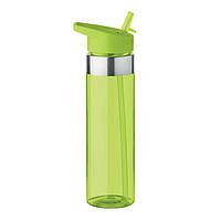 Спортивная бутылка для воды с трубочкой ESMO 650 мл тритан печать логотипа бренднирование Зеленый
