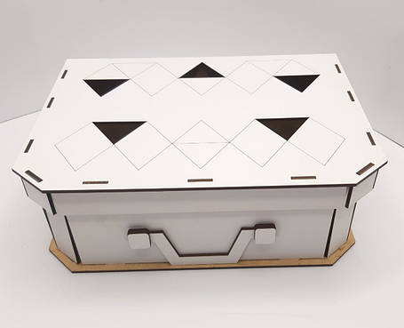 Коробка для подарунків у формі валізи 31х23х10см МДФ 3мм, фото 1