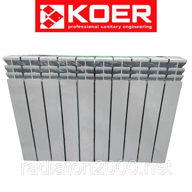Біметалевий радіатор опалення KOER MAXI 350*110 Чехія (дві конвектори) Секційні батареї для квартири