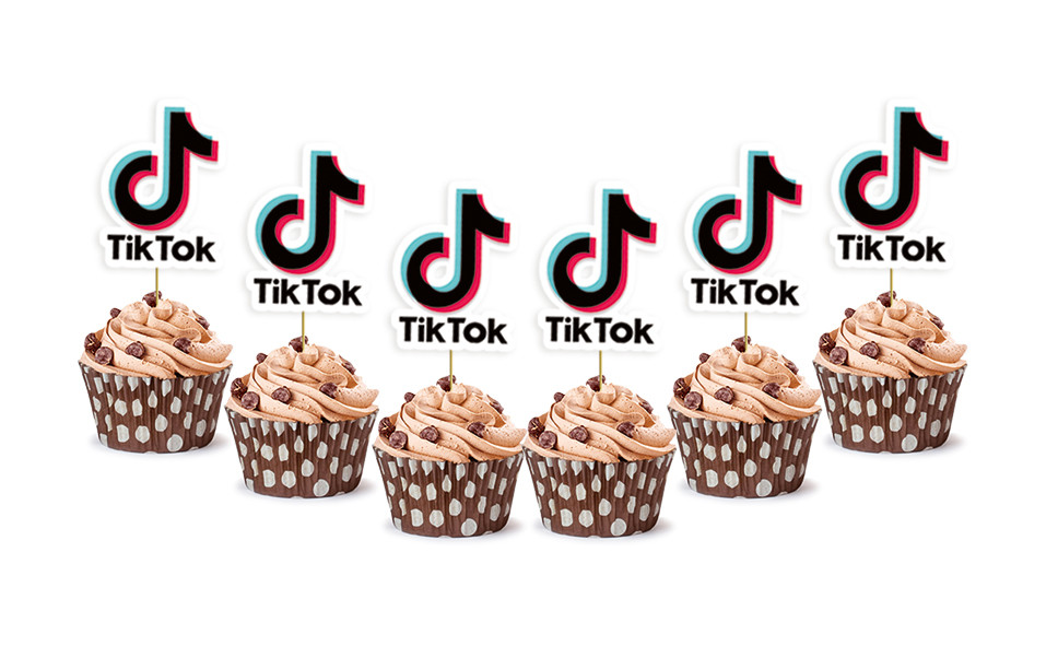Топери для капкейків фігурні "Tik Tok", 6 шт.