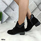 Жіночі замшеві черевики на невеликому підборі., фото 8