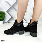 Жіночі замшеві черевики на невеликому підборі., фото 7